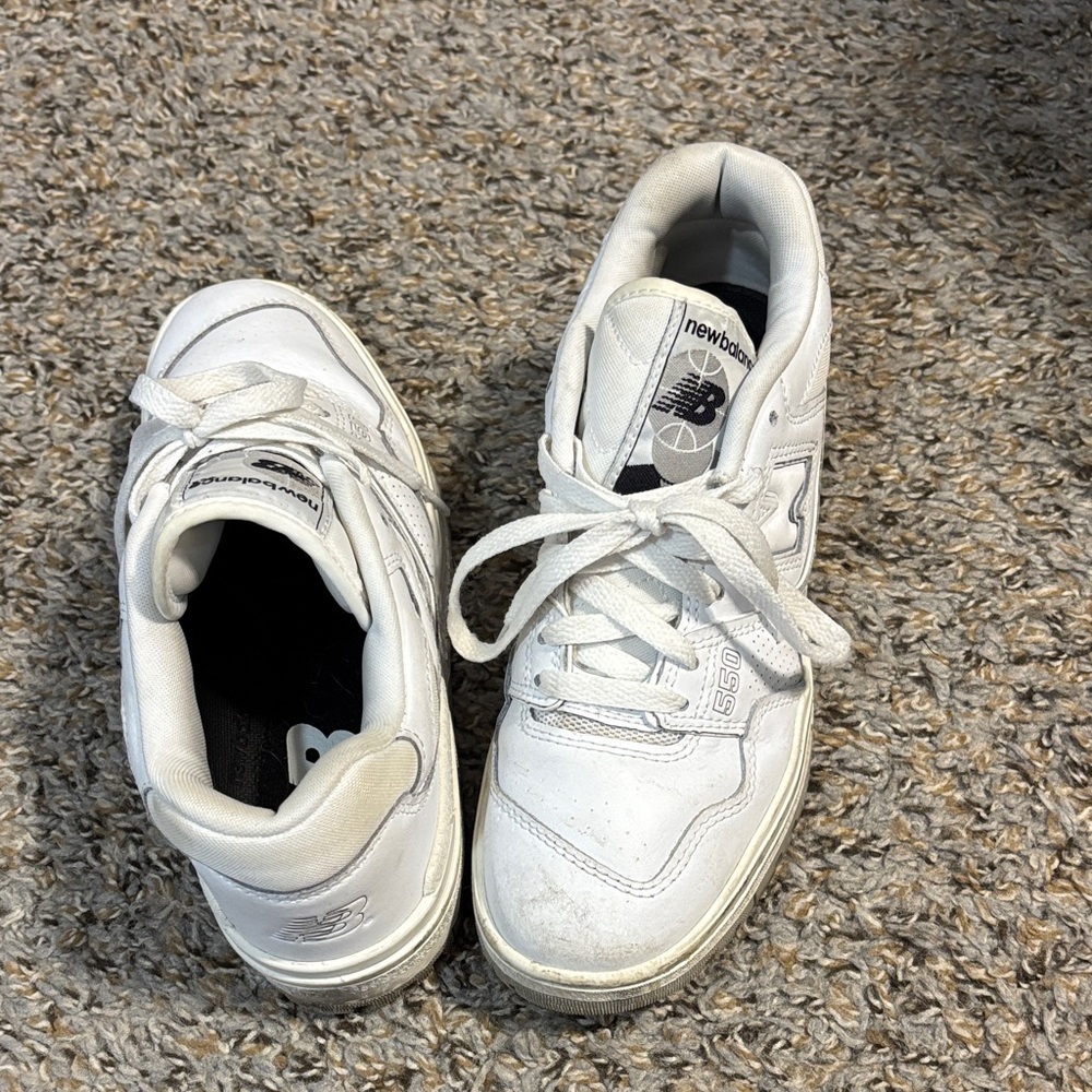 New Balance Women’s White Leather Sneakers - Classic Lace-Up Style